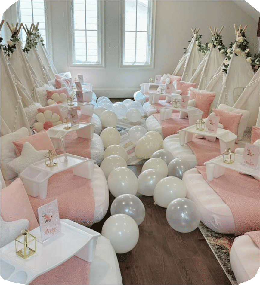 Teepee party package theme setup