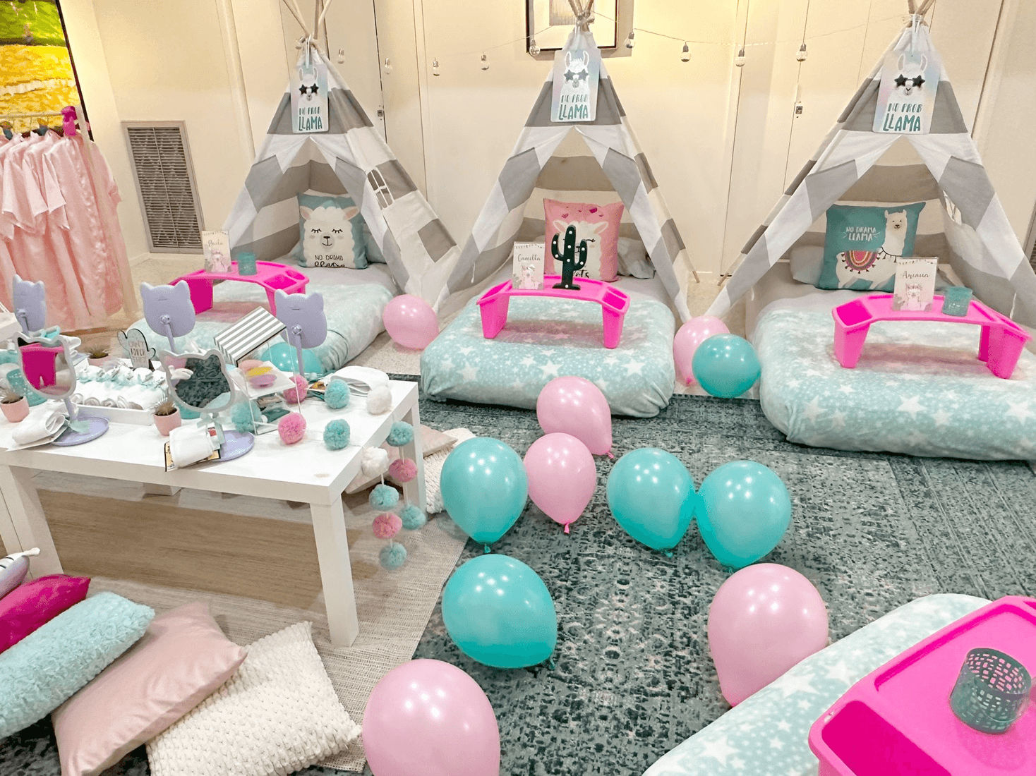 Slumber party and teepee party