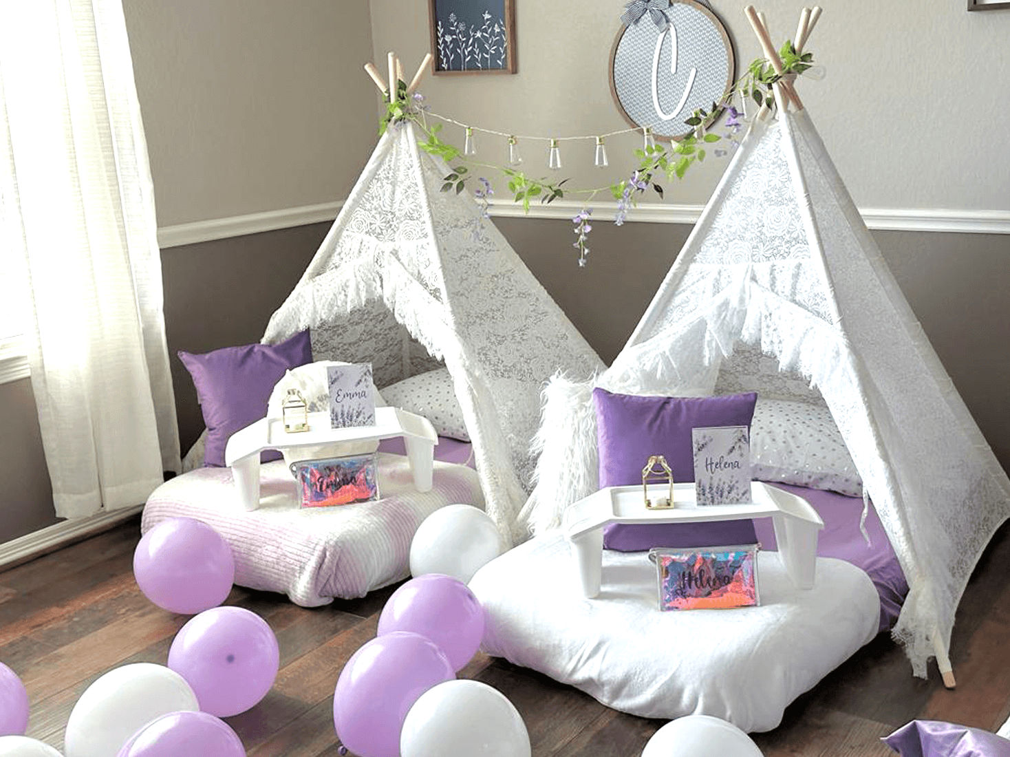 Slumber party and teepee party