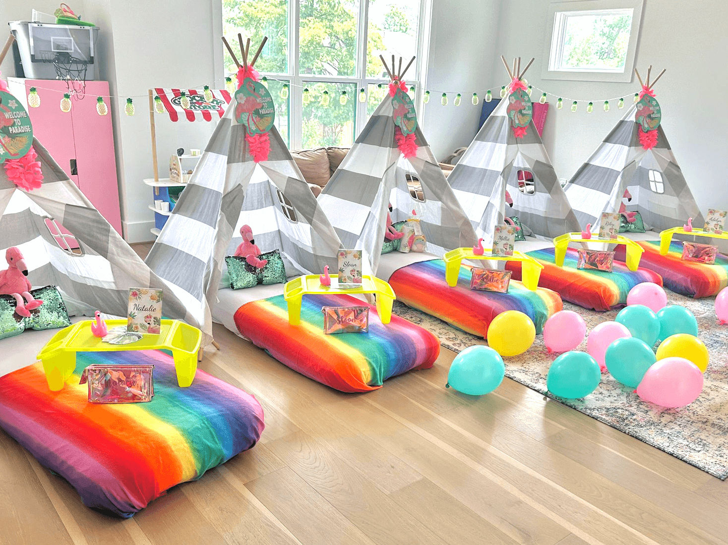 Slumber party and teepee party