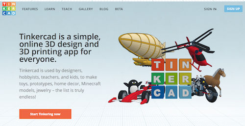 Tinkercad cad tools