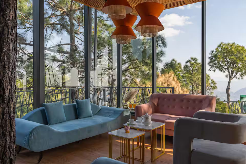 dining table · board games · fireplace