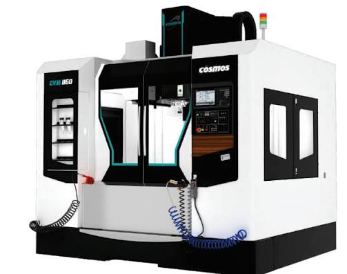 COSMOS CVM 1160 vertical machining centre in operation