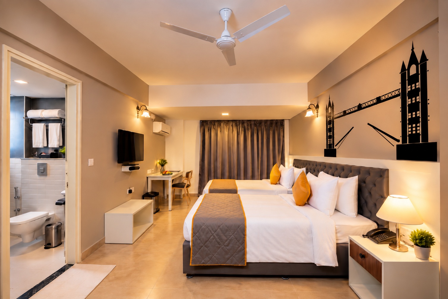 Deluxe Twin Room at The Altruist Whitefield Hotel - Photo 1