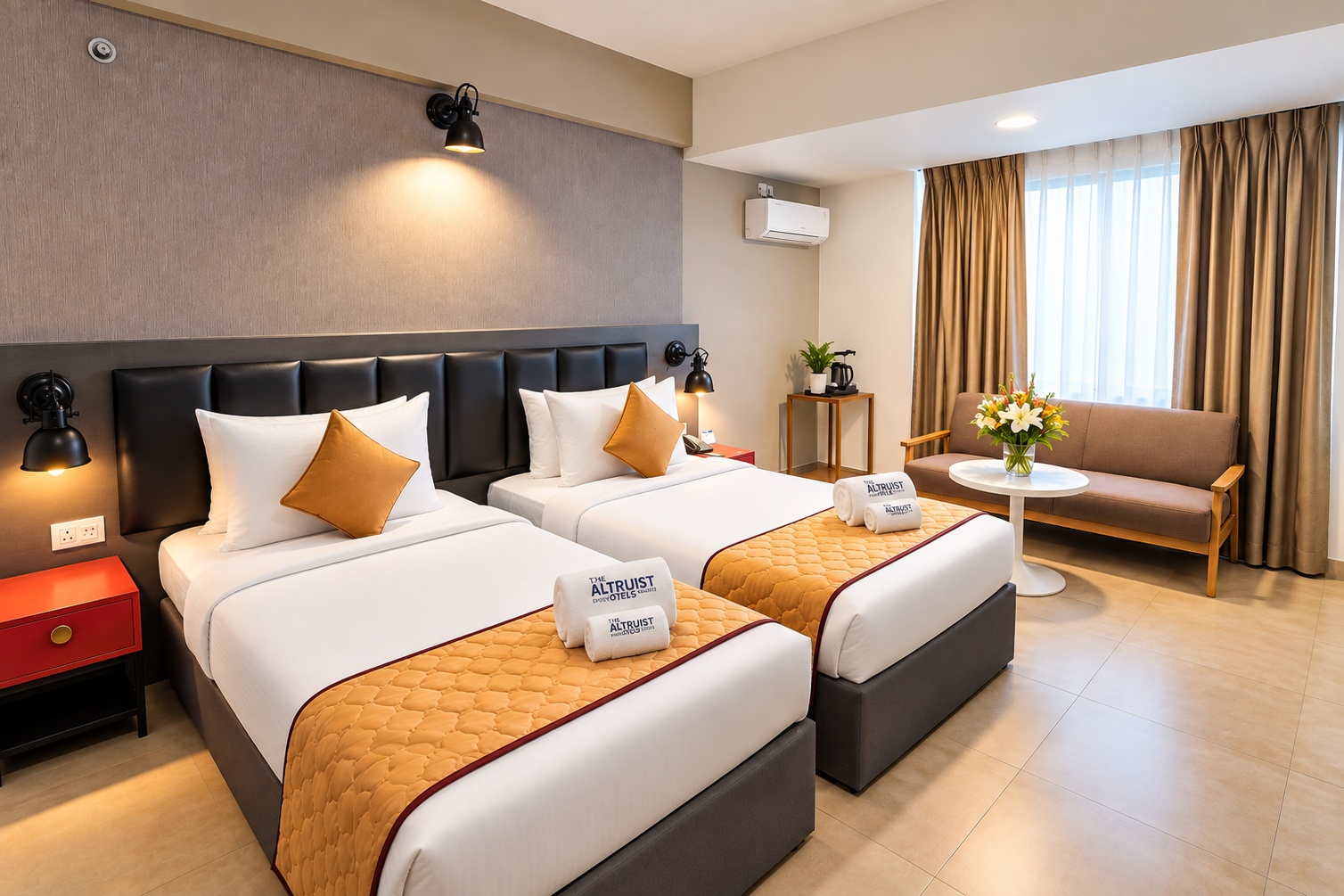 Deluxe Twin Room at The Altruist Whitefield Hotel - Photo 3