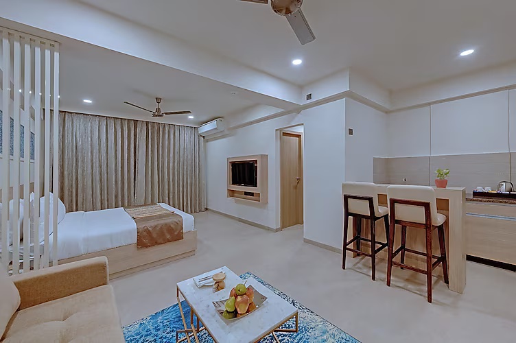 Winter Green Studio Suite, 1 Queen Bed at The Fern Habitat, Candolim, Goa - Photo 1