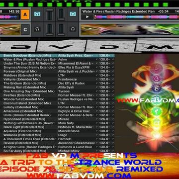 Fab vd M Presents A Trip To The Trance World Episode 76 Season 8 Remixed