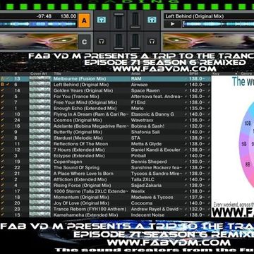 Fab vd M Presents A Trip To The Trance World Episode 71 Season 6 Remixed