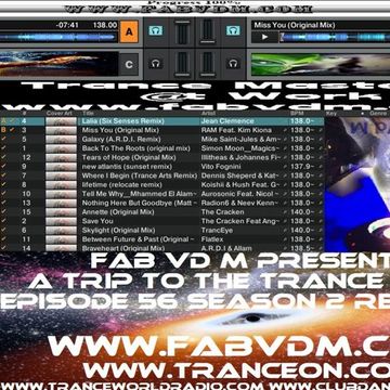 Fab vd M Presents A Trip To The Trance World Episode 56 Season 2 Remixed