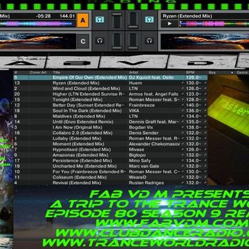 Fab vd M Presents A Trip To The Trance World Episode 80 Season 9 Remixed