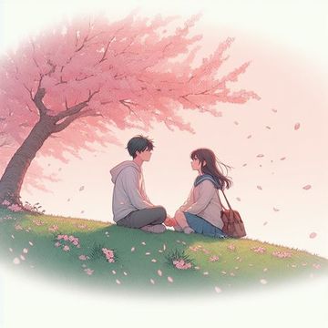 On the foothill of love and sakura leafs