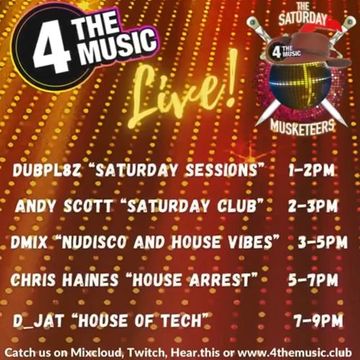 Andy Scott - 4 The Music Exclusive - Saturday Musketeers Cover Set 18.09.21