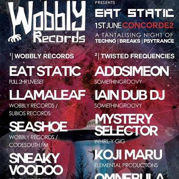 Wobbly Records pres. Eat Static @ Concorde2 - Twisted Frequencies room. 01.06.2018