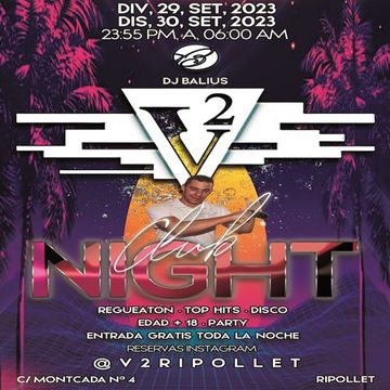 Deejay Balius sesion discoteca  V2  Ripollet Sabado 24 Septiembre 2023 