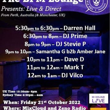 Darren 'Doorstep" Hall - BPM Lounge - Techno - 21/10/22