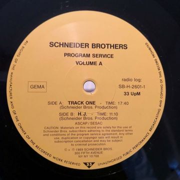 Schneider Brothers Program Service (Vol.A) - (Side A) Track One