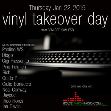 DJ Guido P - Vinyl Takeover Day Live housestationradio.com Jan 22 2015