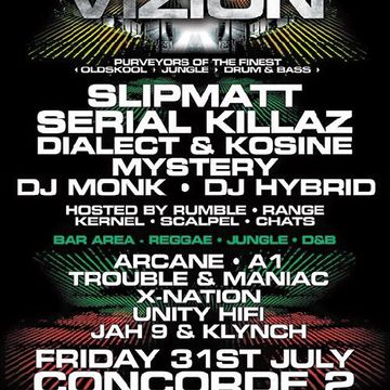 DJ MYSTERY & MC KERNEL LIVE @ VIZION @ CONCORDE 2 BRIGHTON 31/7/2015 -JUNGLE TEKNO