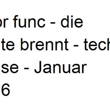 error func - die Lunte brennt