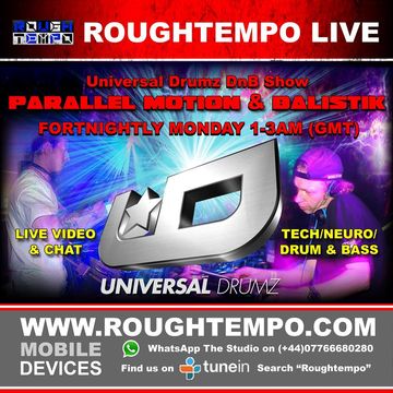 Parallel Motion  - Universal Drumz DnB Show Live on Rough Tempo 7 9 14 Part 1