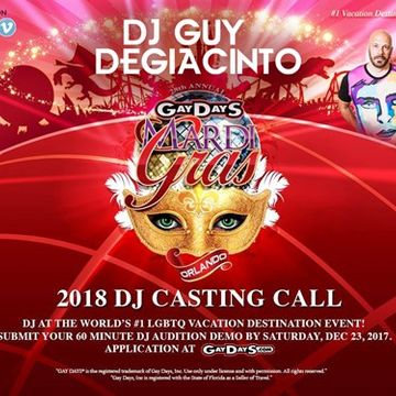 Gay Days 2018 Guy DeGiacinto Audition Mix