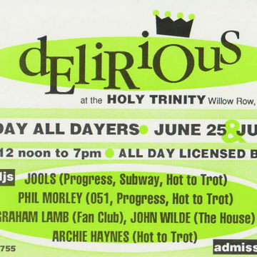 Delirious   Jools & Phil Morley Back 2 Back 30th July 1995 @ The Holy Trinity in Derby