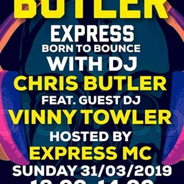 Chris Butler & Express MC The Butler Express (Born To Bounce) feat Vinny Towler live on Pure 107 31.03.2019