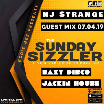 Eddie Bee The Sunday Sizzler feat. NJ Strange live on Pure 107 7th April 2019 (PART 2)