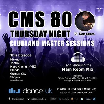 CMS80t - Clubland Master Sessions (Thur) - DJ Dan Jones - Dance Radio UK (08 JUN 2017)