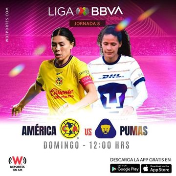 [Radio] América Femenil Vs. Pumas Femenil [Liga MX] [Femenil] [J8] [W Deportes] [730 AM] [01-09-2024]