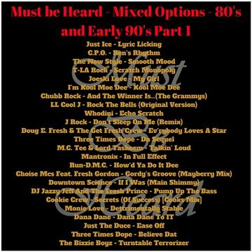 Must be Heard - Mixed Options - 80's and Early 90's Part 1