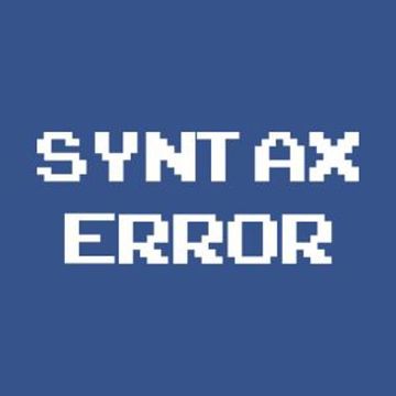 syntax error