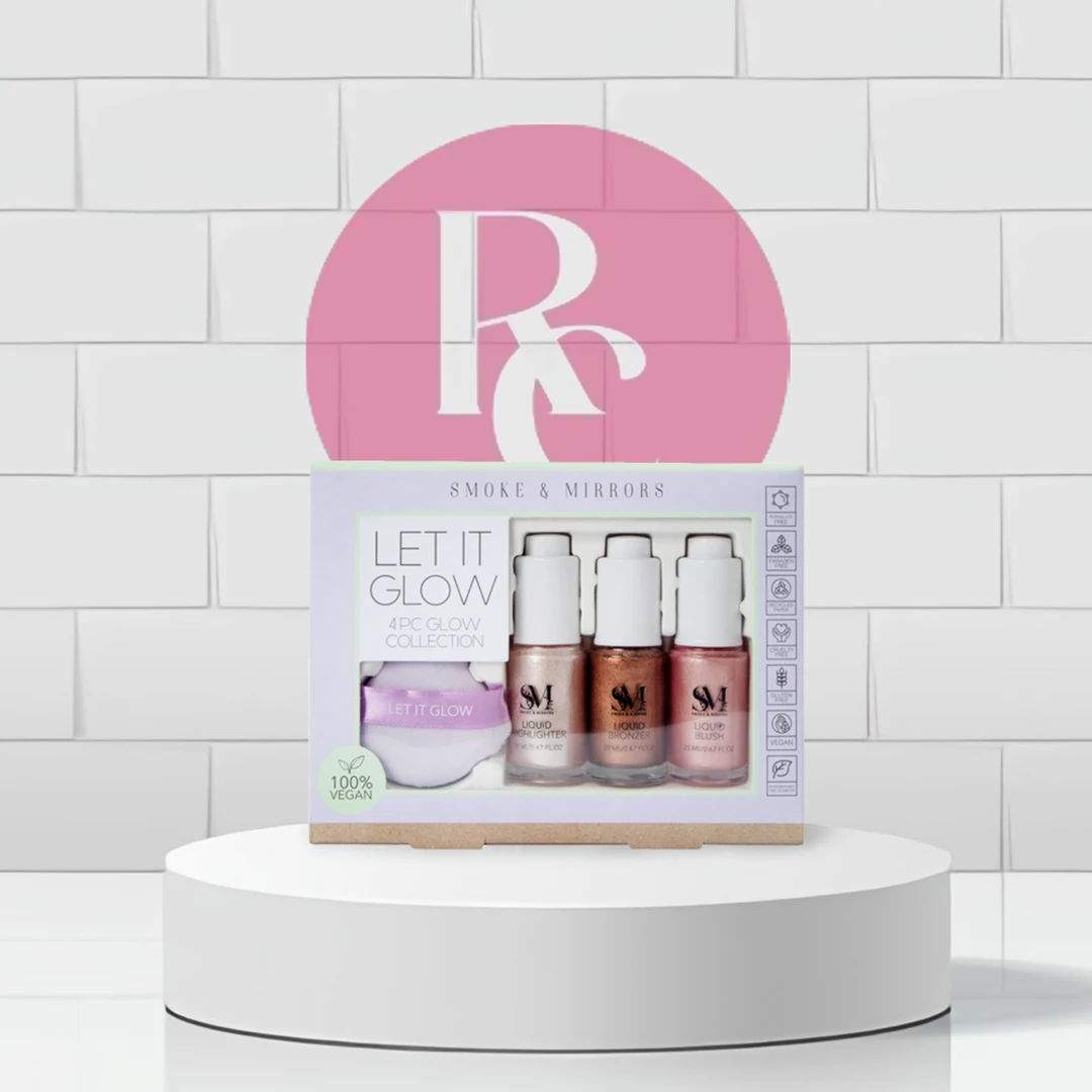 Clean Beauty Smoke & Mirrors Colección Glow de 4 piezas