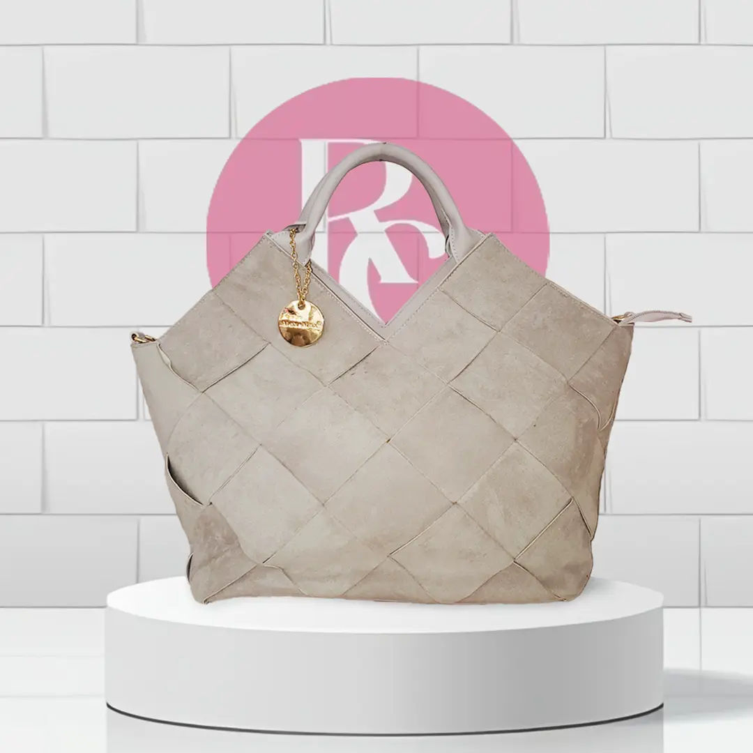 Cartera grande color gris