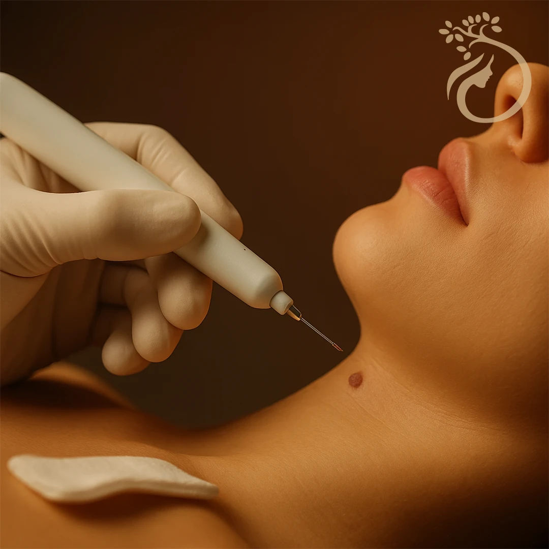 Remoción de verrugas cuello y escote