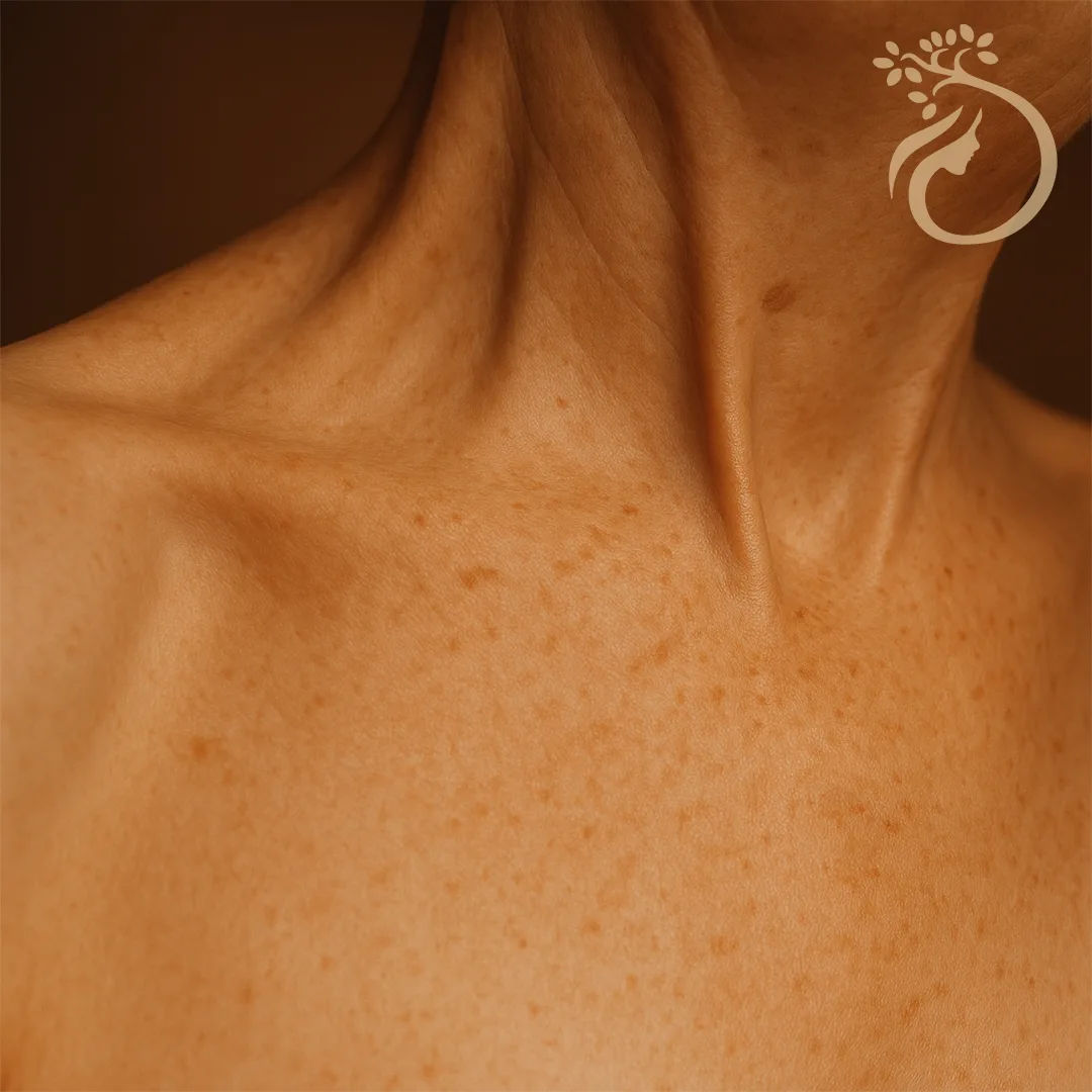 Remoción de léntigos solares – Cuello y escote