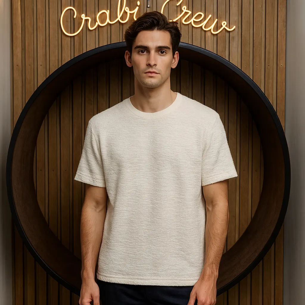 Pullover Crema Texturizado (C100) – Talla M/L/XL