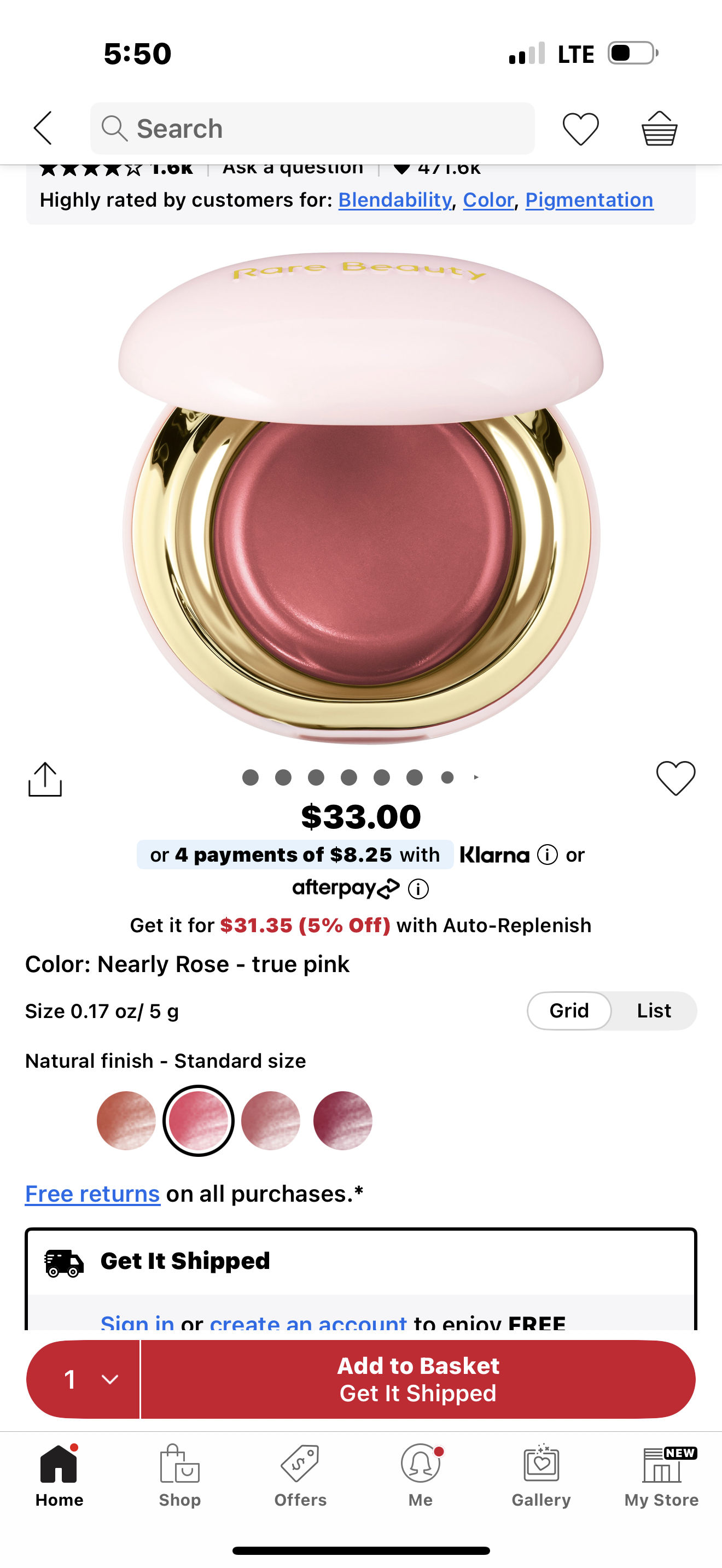 Blush rare beauty