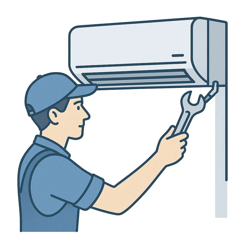 Instalación de Aire Acondicionado Split 1–2 Toneladas