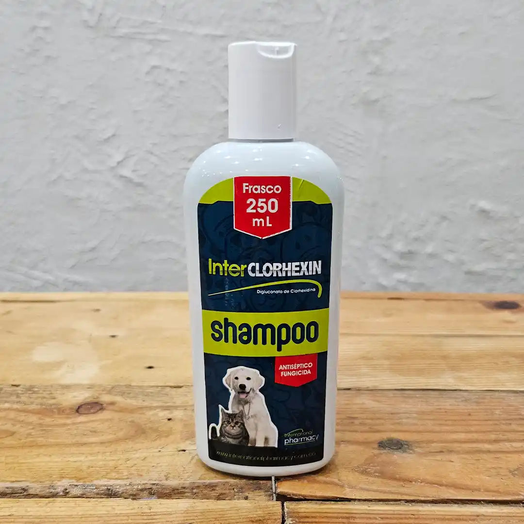 Shampoo Antiséptico y Fungicida InterCLORHEXIN – 250 mL