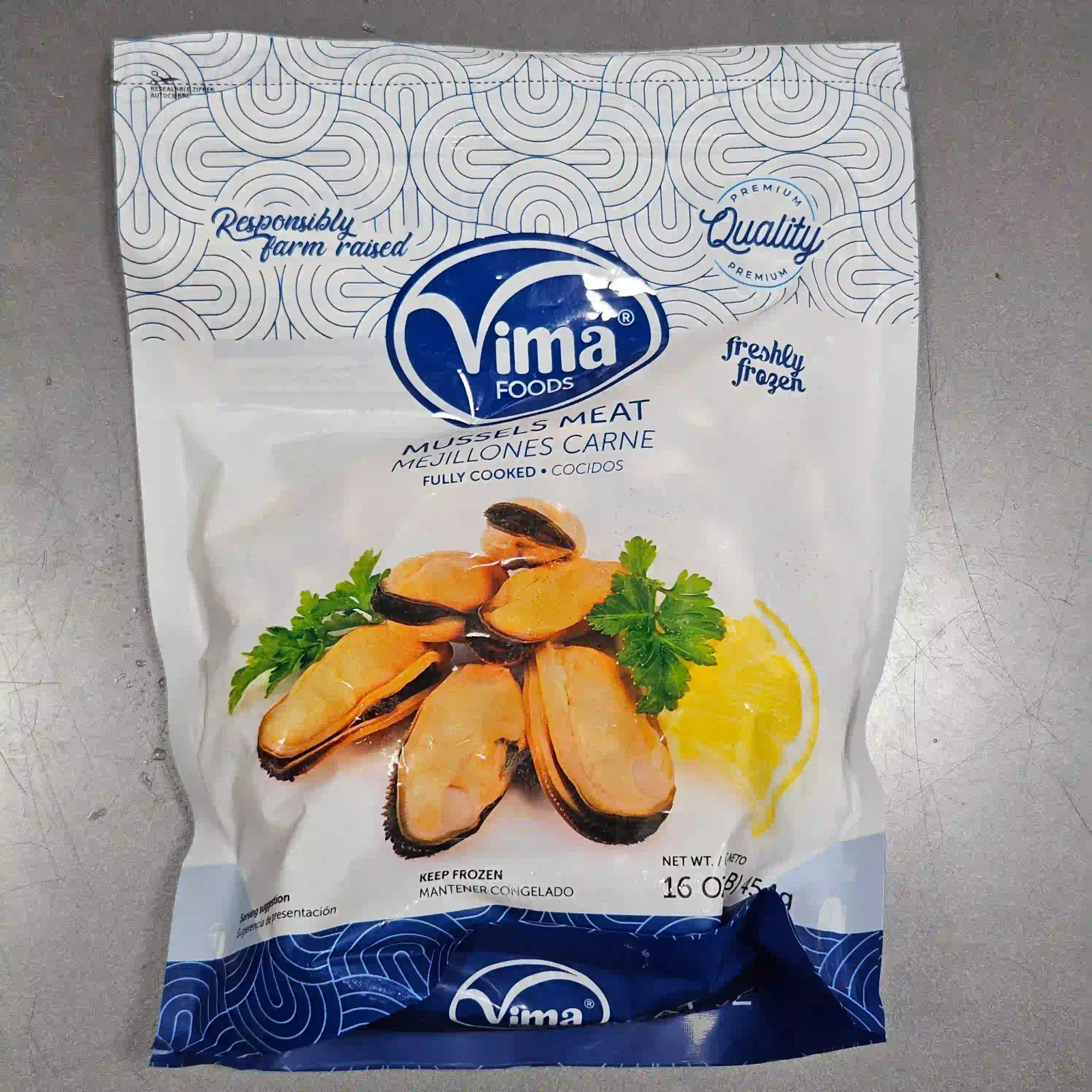 Carne de Mejillones Cocidos Vima Foods