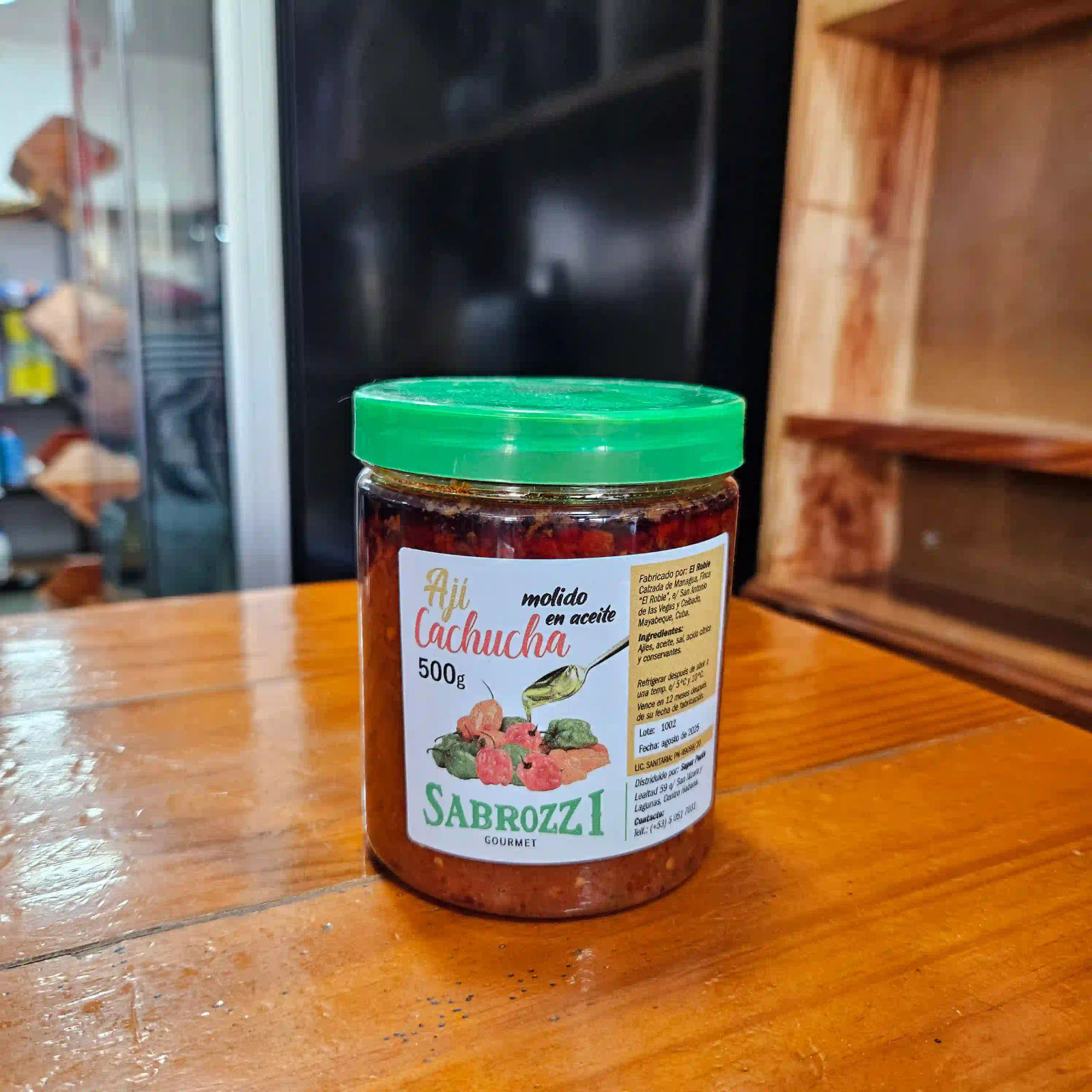 Aji cachucha molido en aceite