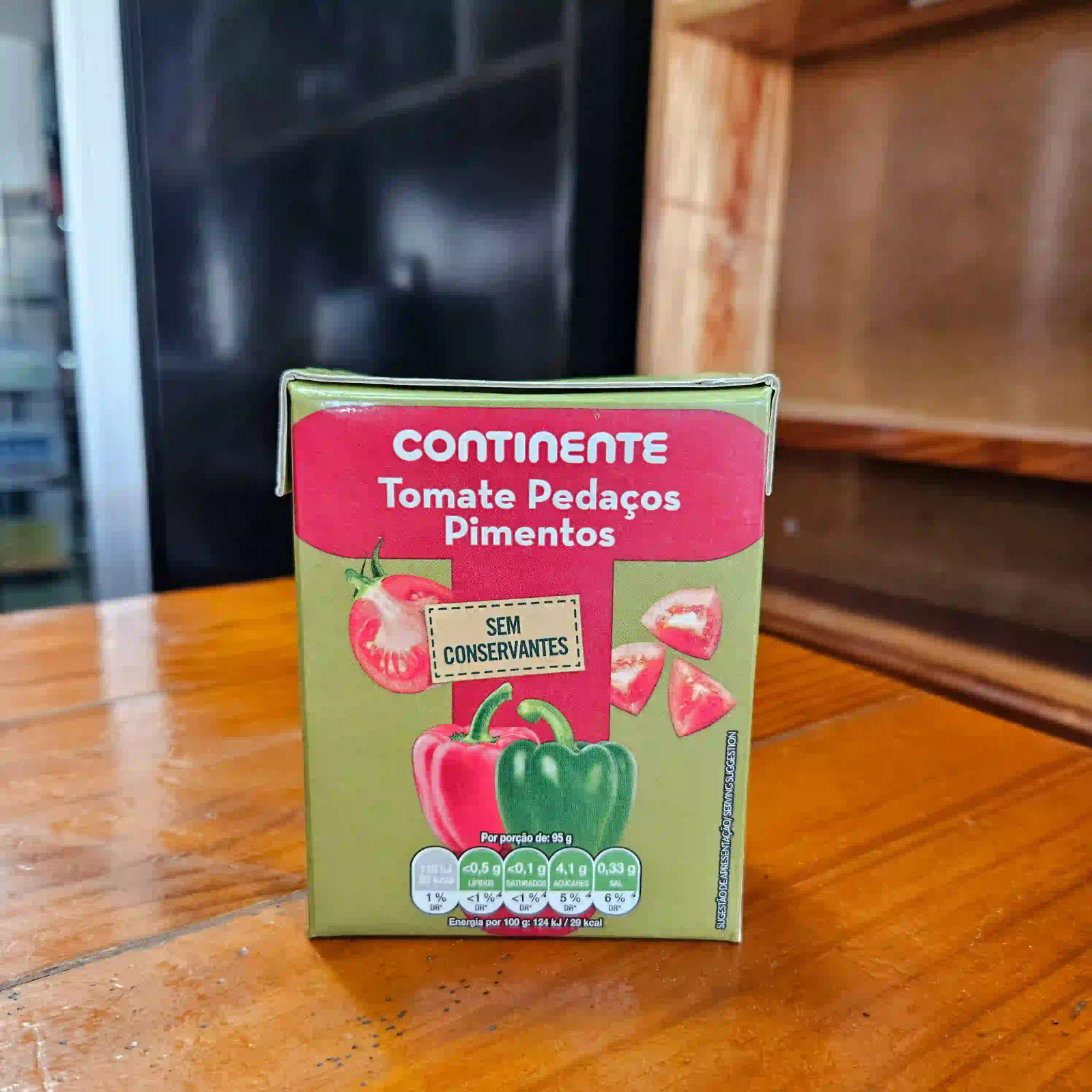 Tomate en trozos con pimientos