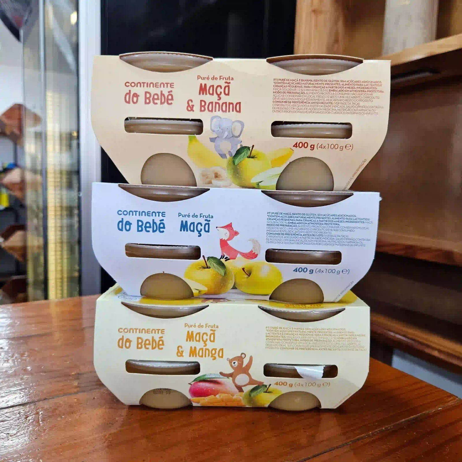 Puré de fruta para bebés