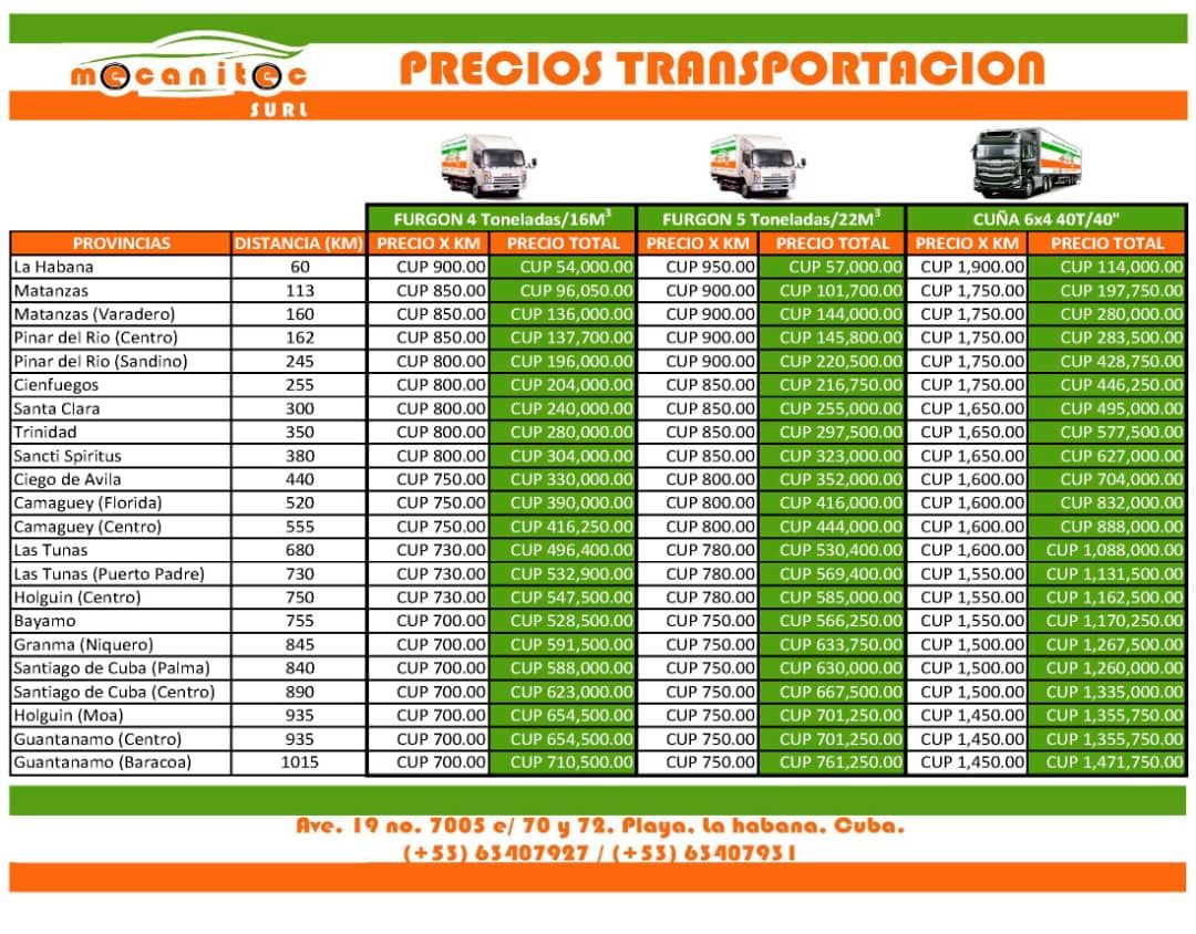 Servicio de transportación