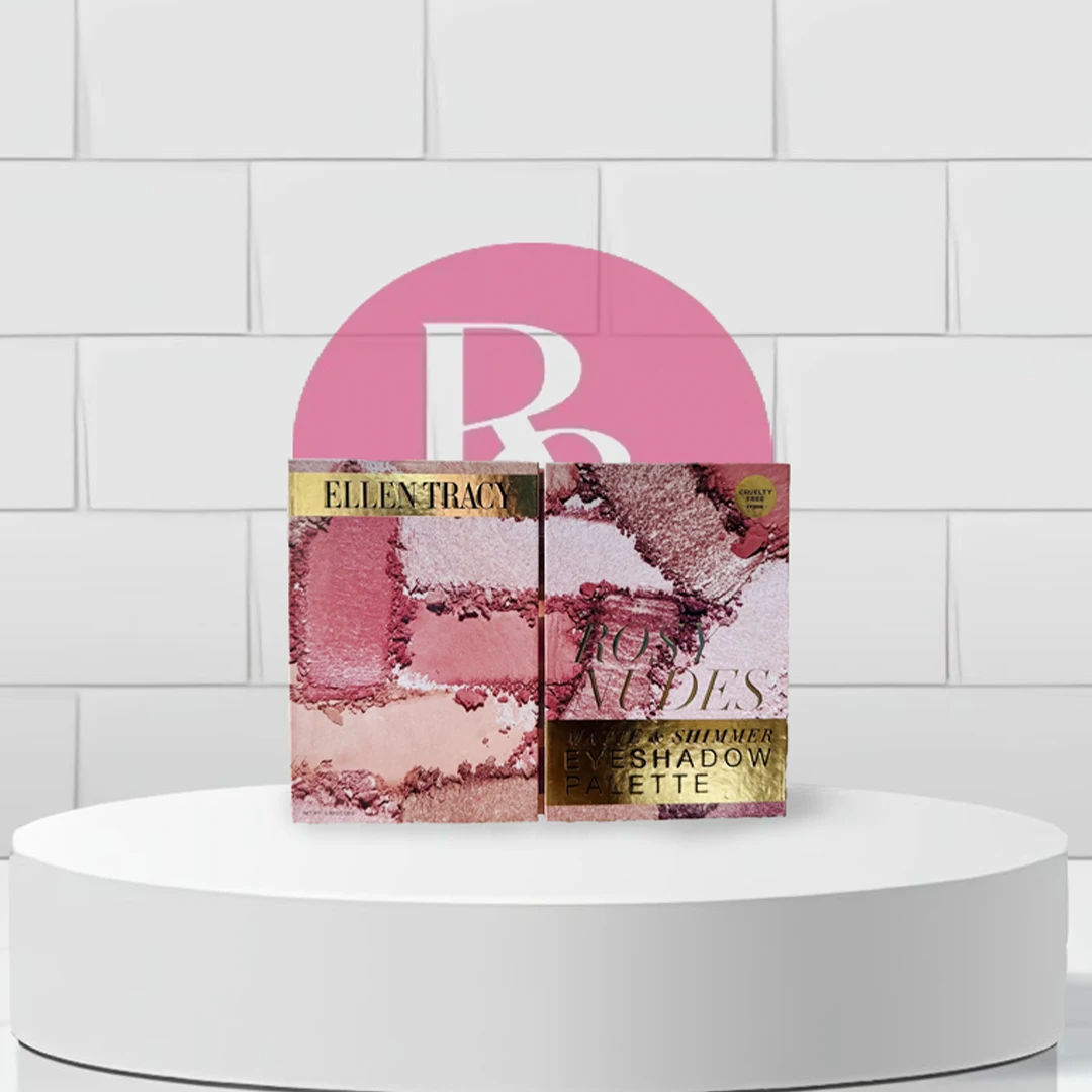 Ellen Tracy Paleta de sombras de ojos tonos nude rosados, mate y brillantes