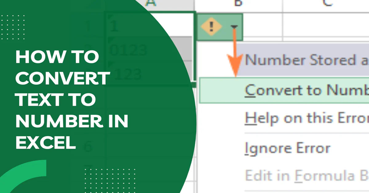 how to convert text to number in excel