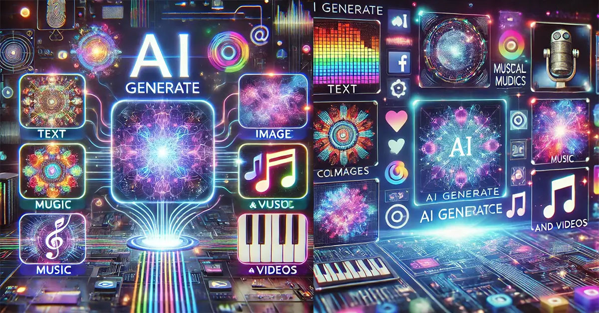 best free ai tool for generate text images music and videos