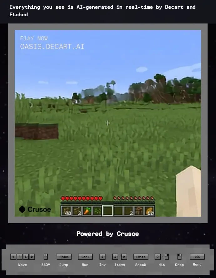 How to Play Minecraft AI Using Oasis