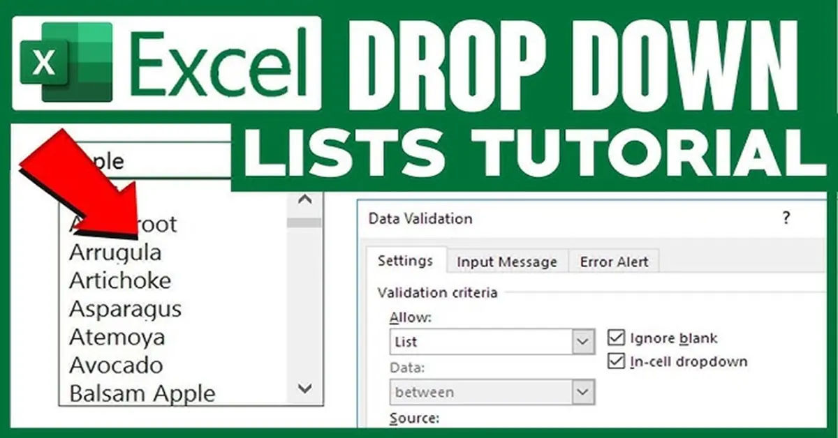 how to create drop down list in excel